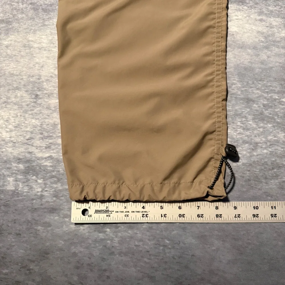 VTG North Face Summit Series Convertible Pants Large L Khaki Nylon Cargo Cinch